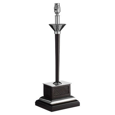 Butler Table Lamp Base Linen Black Contemporary