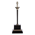 Butler Table Lamp Base Linen Black Contemporary