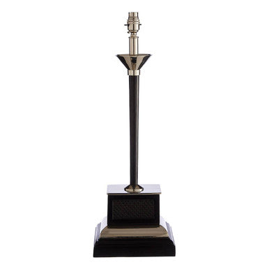 Butler Table Lamp Base Linen Black Contemporary