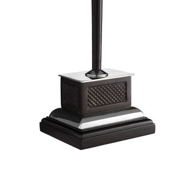 Butler Table Lamp Base Linen Black Contemporary
