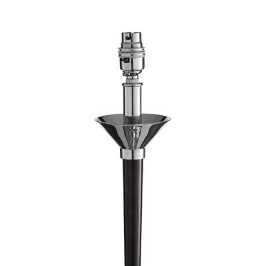 Butler Table Lamp Base Linen Black Contemporary