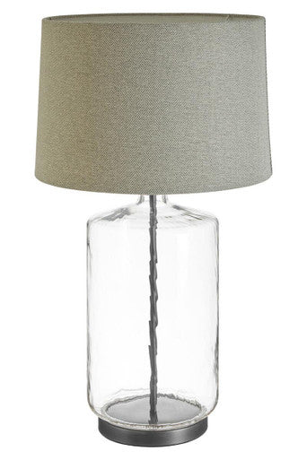 Unita Table Lamp With Grey & Black Shade