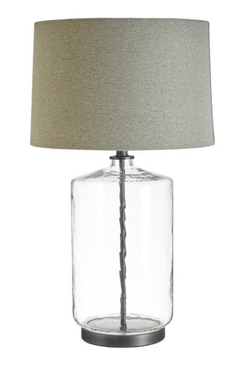Unita Table Lamp With Grey & Black Shade