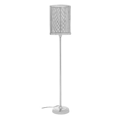 Myles Silver Industrial Floor Lamp