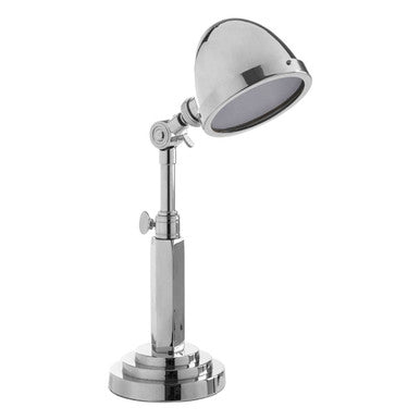 Macon Glass Silver Contemporary Table Lamp