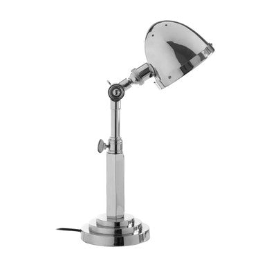 Macon Glass Silver Contemporary Table Lamp