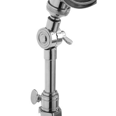 Macon Glass Silver Contemporary Table Lamp