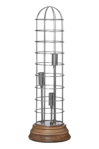 Martson Large Silver Industrial Table Lamp