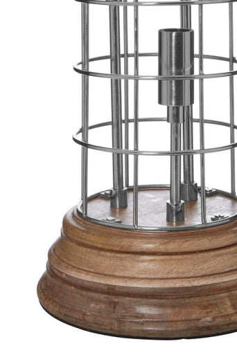 Martson Large Silver Industrial Table Lamp
