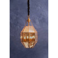 Calissa Polygonal Glass Brass Pendant Light