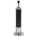 Canon Black Leather Table Lamp