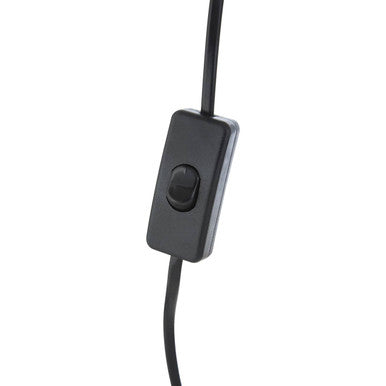 Canon Black Leather Table Lamp