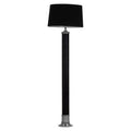 Canon Black Leather Floor Lamp