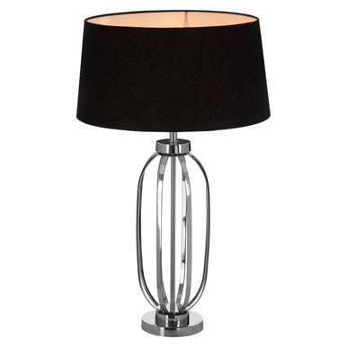 Calvin Steel Silver Modern Table Lamp