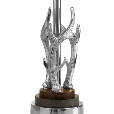Antler Table Lamp With Marble Base