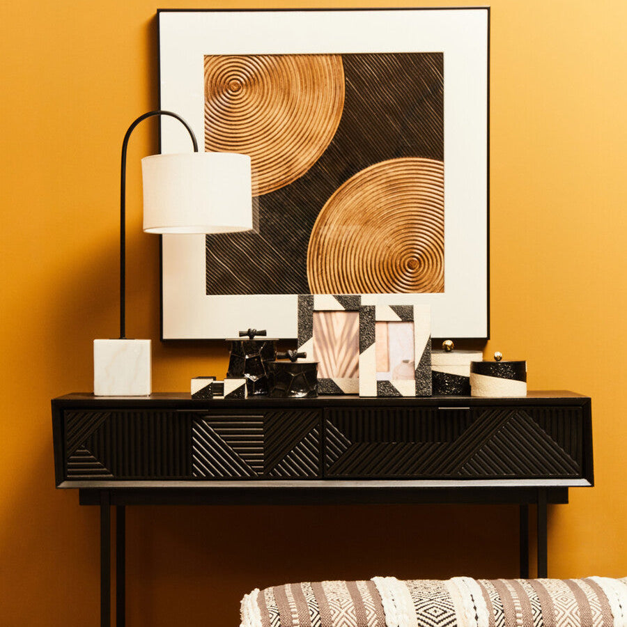 Murdoch Curved Table Lamp With Marble Base