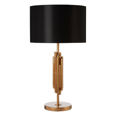 Manor Fabric Black Contemporary Table Lamp