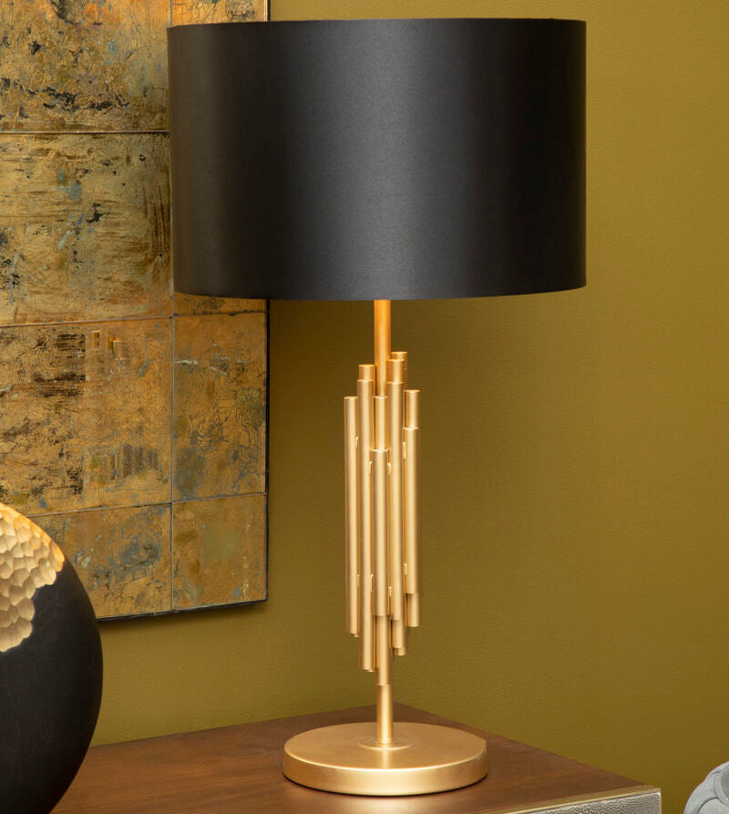 Manor Fabric Black Contemporary Table Lamp