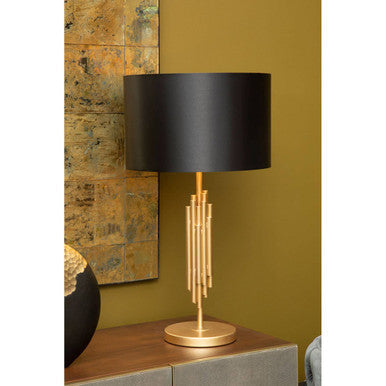 Manor Fabric Black Contemporary Table Lamp