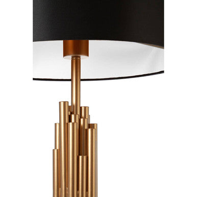 Manor Fabric Black Contemporary Table Lamp