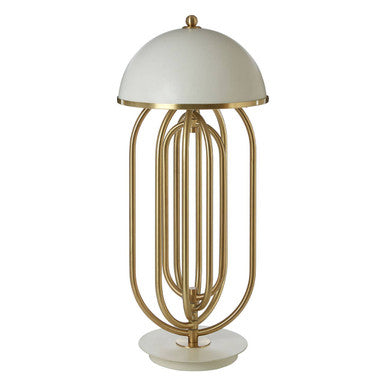 Metropolis Table Lamp With White Shade