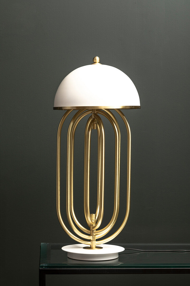 Metropolis Table Lamp With White Shade