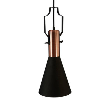 Argo Small Pendant Light In Black & Copper