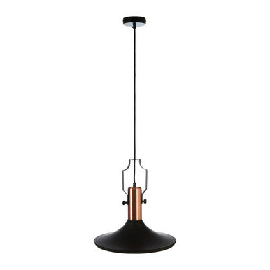 Argo Large Pendant Light In Black & Copper