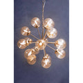 Asterid 18 Light Glass Silver Ceiling Light
