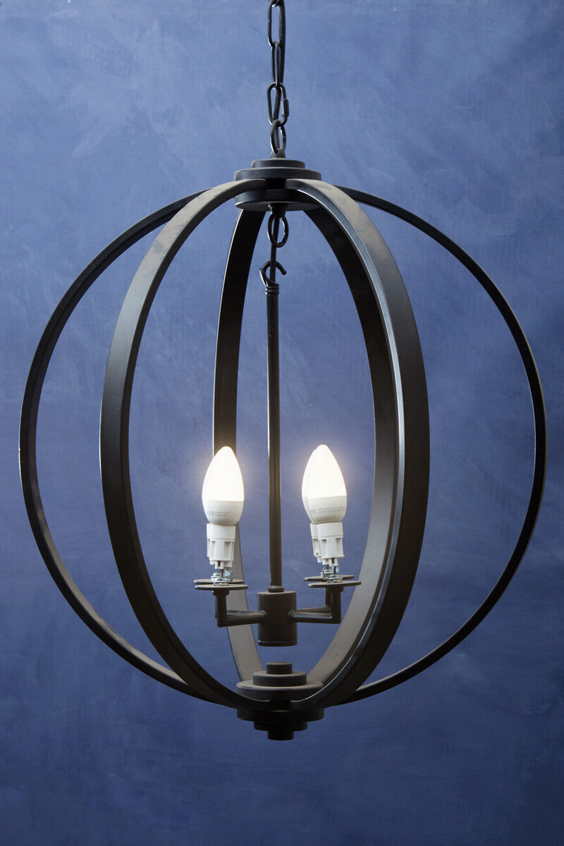 Censer Black Metal Pendant Light