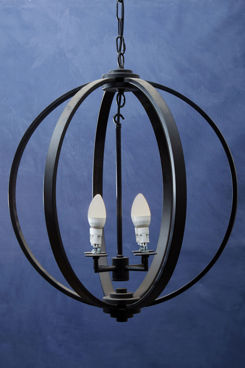 Censer Black Metal Pendant Light
