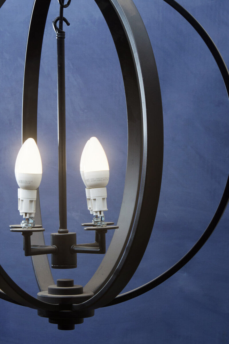 Censer Black Metal Pendant Light