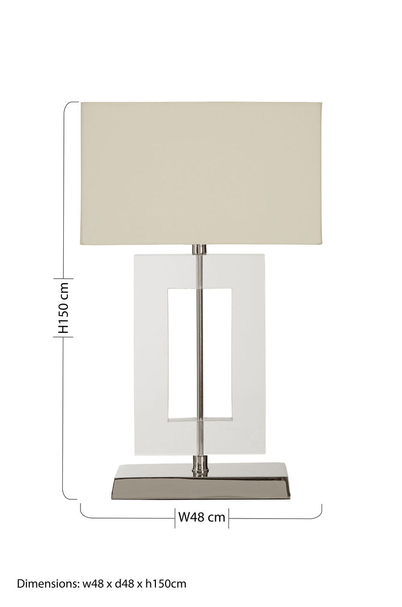 Laurel Steel Silver Contemporary Table Lamp