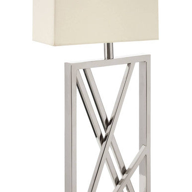 Trajectory Steel Silver Contemporary Table Lamp