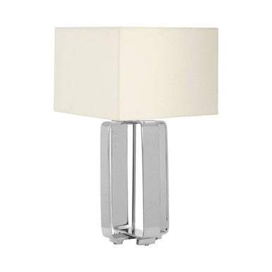 Argent Table Lamp With Cream Shade