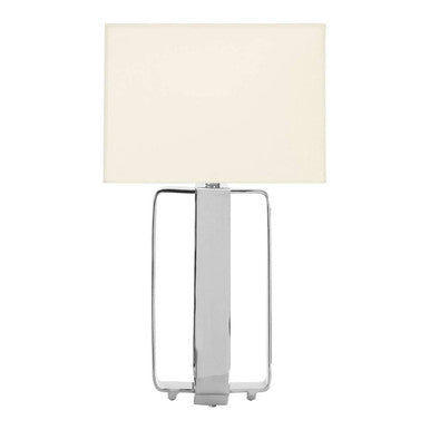 Argent Table Lamp With Cream Shade