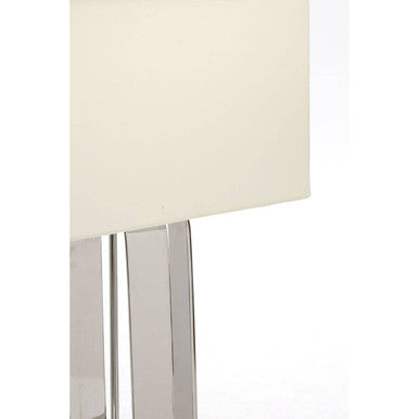 Argent Table Lamp With Cream Shade
