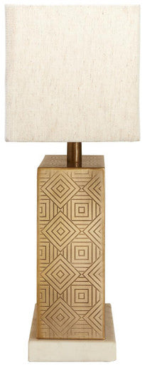 Savoy Gold & Marble Base Table Lamp