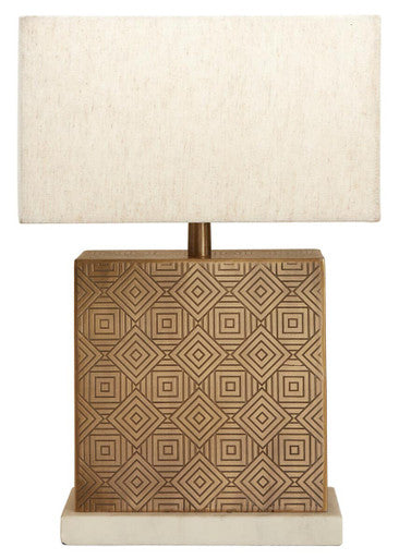 Savoy Gold & Marble Base Table Lamp
