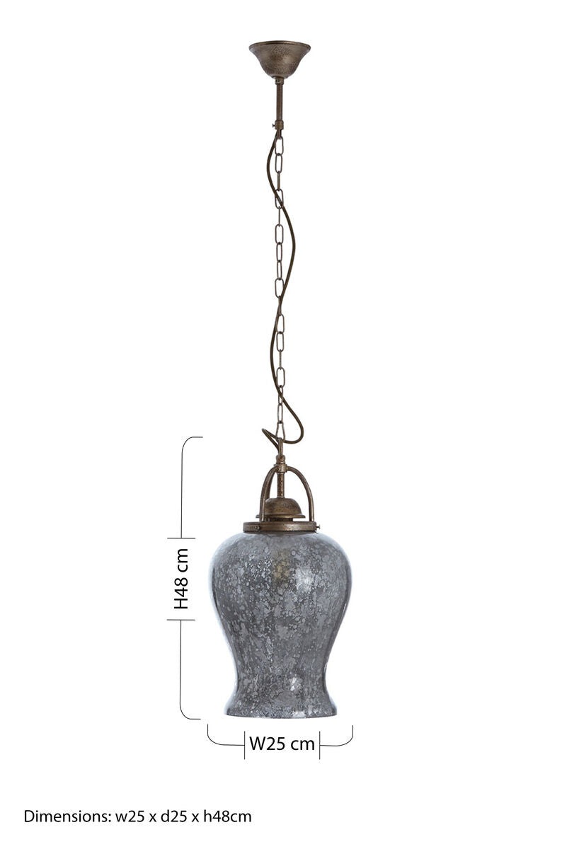 Terina Antique Silver Pendant Light