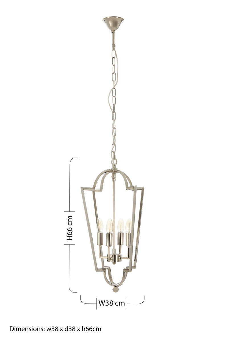 Venice Tapered Steel Chrome Contemporary Chandelier