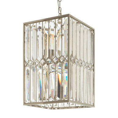 Marentina Cylindrical Glass Chrome Contemporary Chandelier