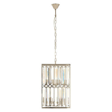 Marentina Cylindrical Glass Chrome Contemporary Chandelier