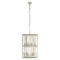 Marentina Cylindrical Glass Chrome Contemporary Chandelier