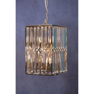 Marentina Cylindrical Glass Chrome Contemporary Chandelier
