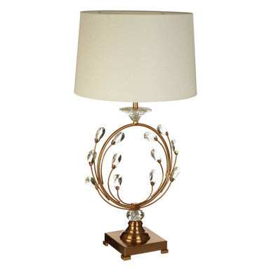 Zahra Linen White Table Lamp