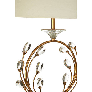 Zahra Linen White Table Lamp