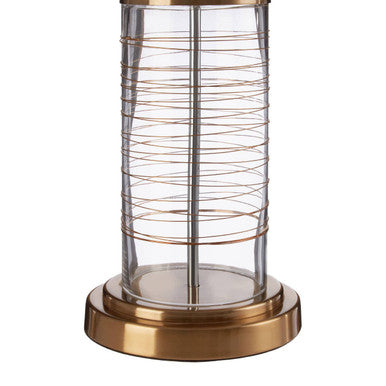 Zella Linen White Contemporary Table Lamp