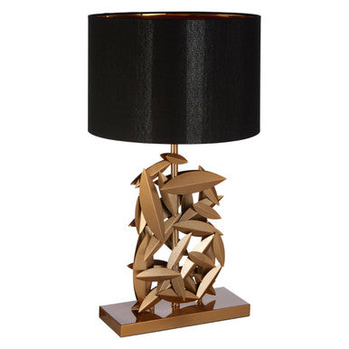 Zilla Linen Black Table Lamp