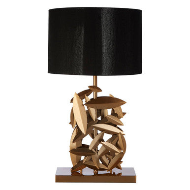 Zilla Linen Black Table Lamp